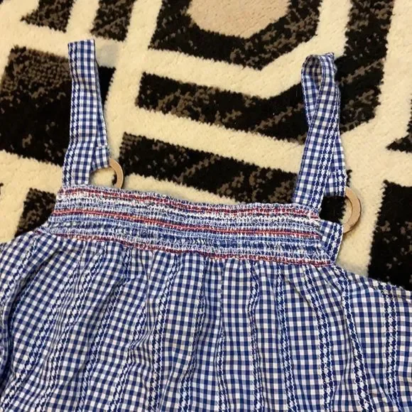 Altar’d state blue and white gingham picnic blouse - Picture 4 of 9